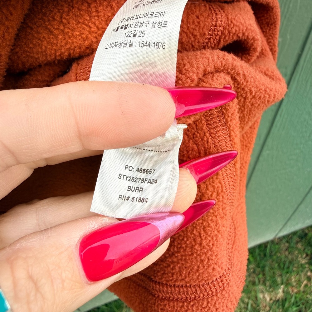Patagonia Micro D Pullover Womens XL BURR Orange Quarter Zip Fleece STY26278 - Picture 6 of 11